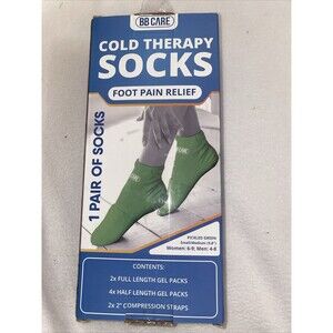 BB CARE Cold Therapy Socks Compression Straps For Pain Women 6-9 Men 4-8 S/M New